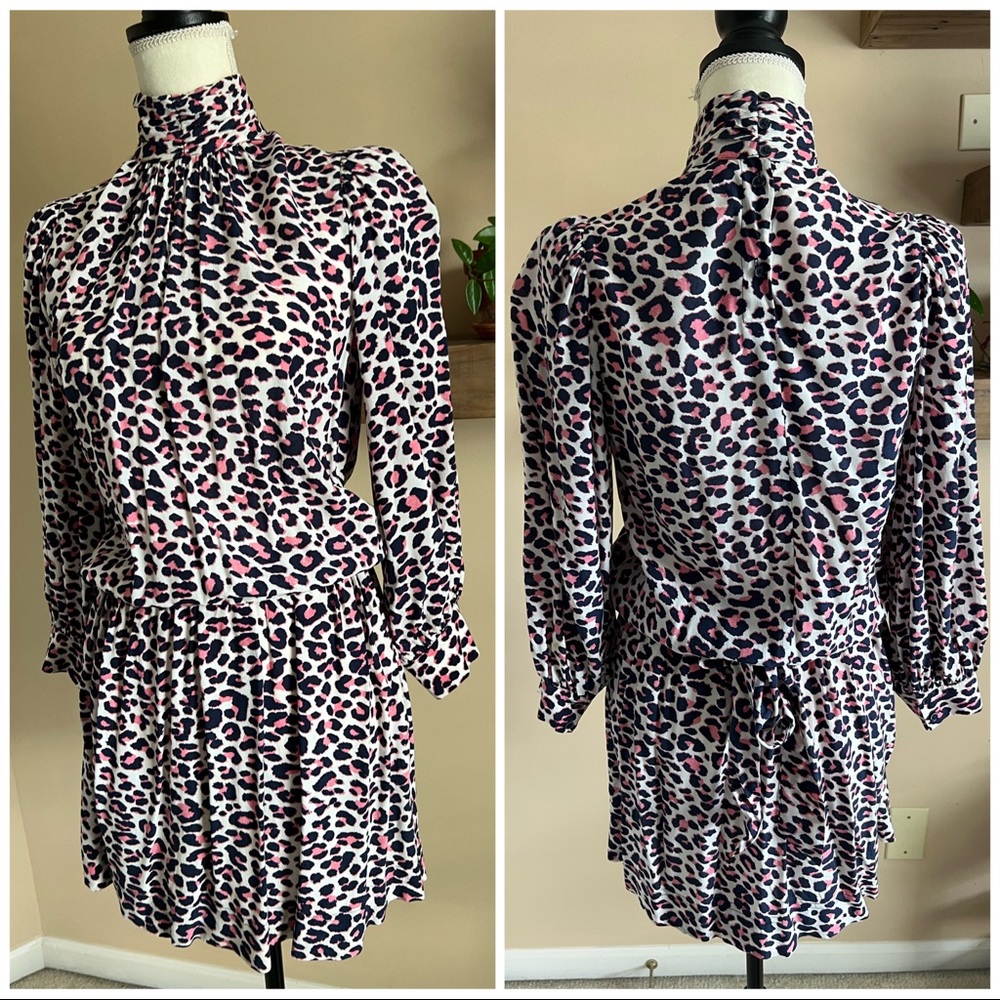 Zadig & Voltaire Dress - pink, navy animal print